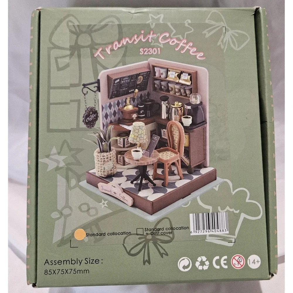 DIY Miniature Coffee Shop Dollhouse Kit‎ Transit Coffee S2301